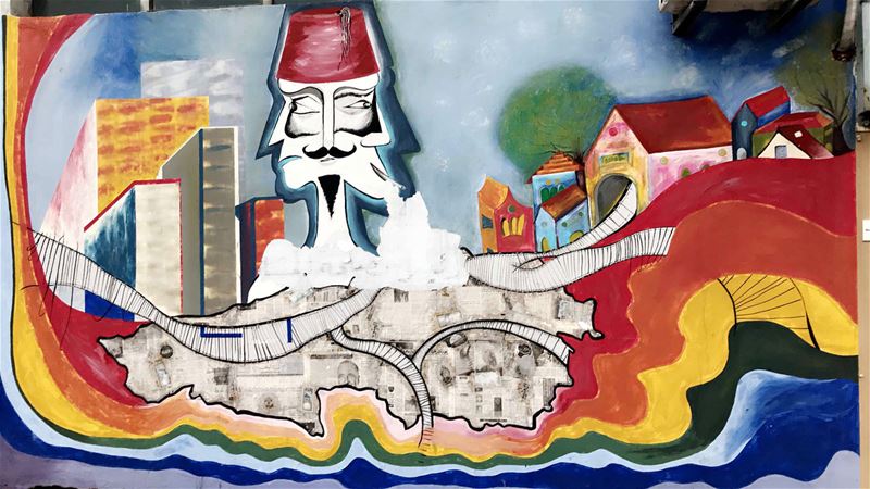 Beirut Street Art ❤️💚❤️  livelovelebanon  beirutart  graffiti ... (Trainstation Mar Mikhaël)