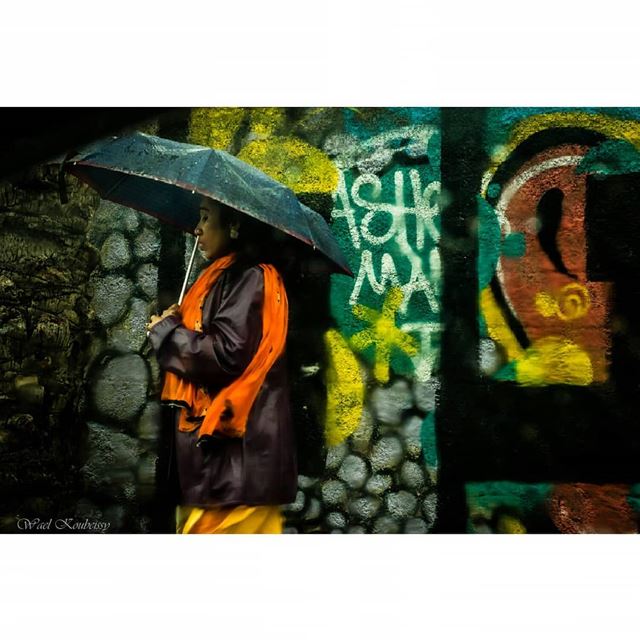  beirut  street  city  lebanon  rain  woman  umbrella  winter   raining ... (Jnah)