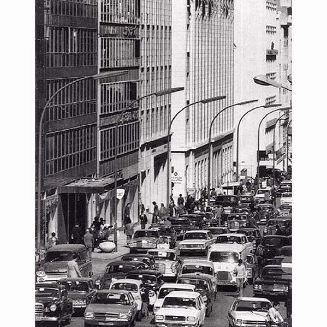 Beirut Street Of Banks in 1971 .