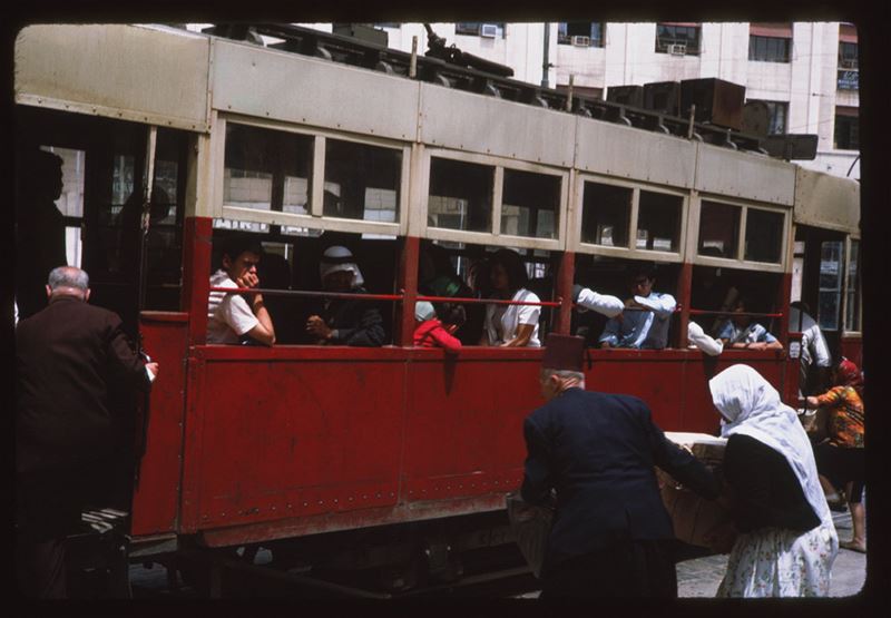 Beirut Tram on Parliament Square  1965 