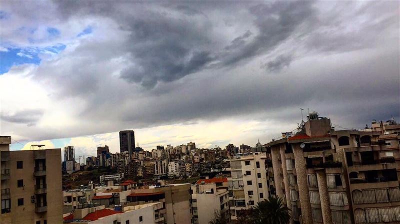  beirut under the  clouds 🌧💨💙 city  of  lebanon  autumn  seasons ... (Beirut, Lebanon)