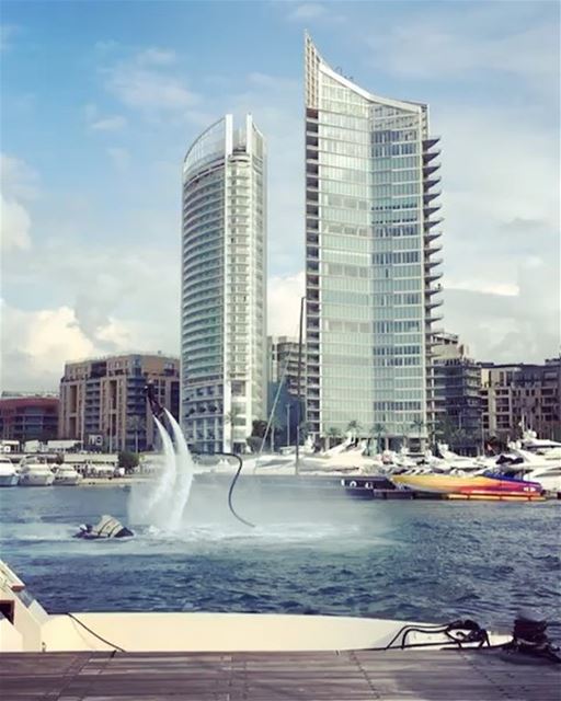 @beirutboatshow @zaitunaybayofficial  flyboard  flyboardlebanon ... (Zaitunay Bay)