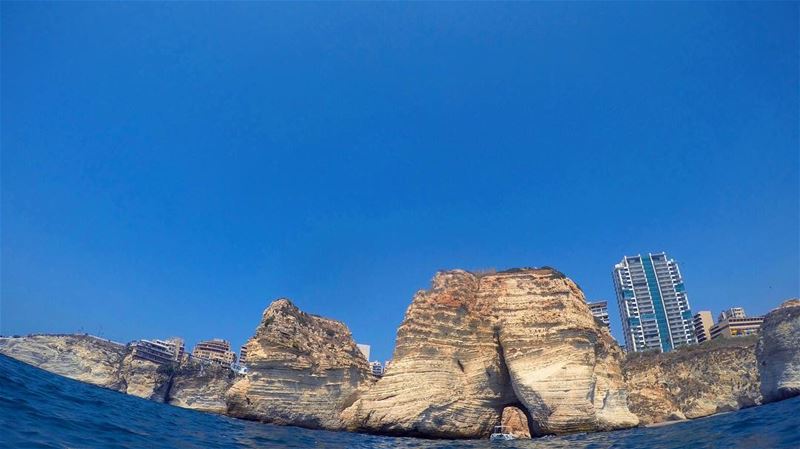 💙 Beirutiful 💙 beirut  lebanon  see  seeview  rock  nature  geology ... (بيروت - لبنان)