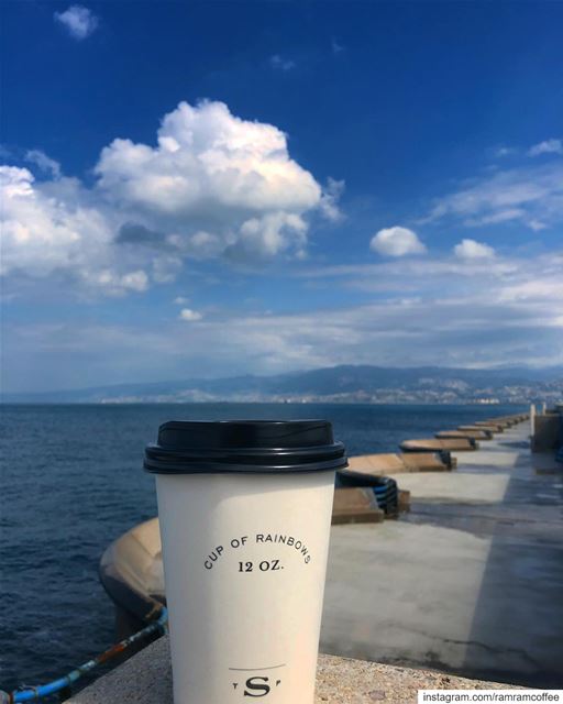 Beirutingggggggg 💙☕️..... ramramcoffee  turkishcoffee ... (Seaside Arena)