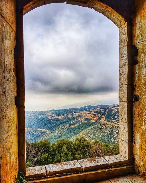 Beit Misk through the window of a deserted convent  convent  beitmisk ... (Mar Chaaya Broumana)