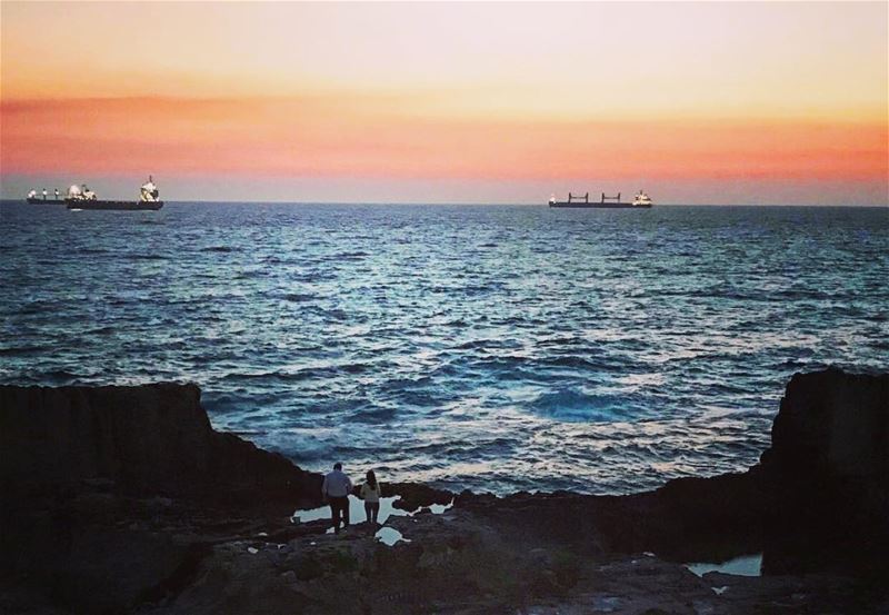 Best escape anyone can have ! lebanon  batroun  sunset  saydetelbaher ... (Saydet El Baher-Batroun)