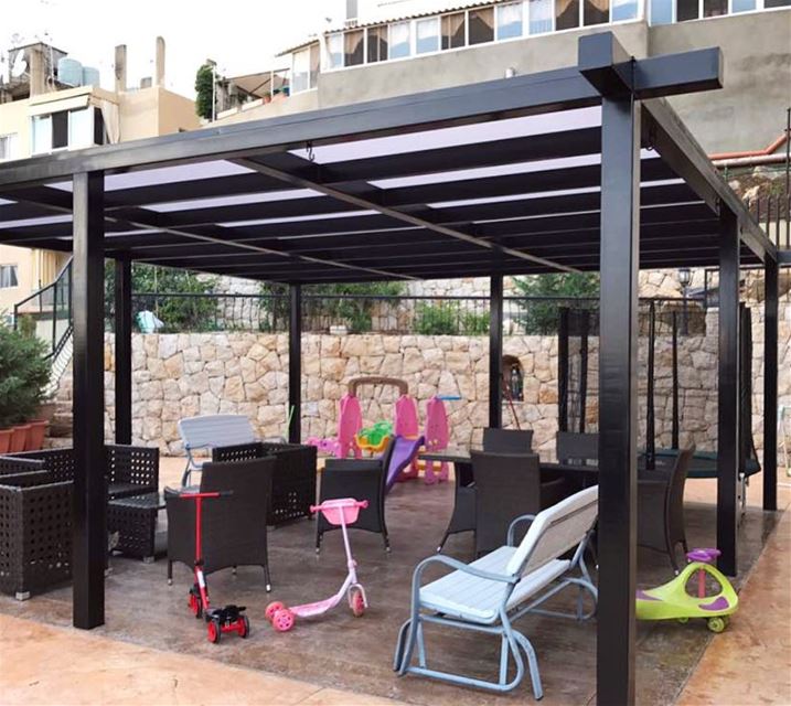Best way for a safe playground;Cover it with Polycarbonate - Gives you... (`Awkar, Mont-Liban, Lebanon)
