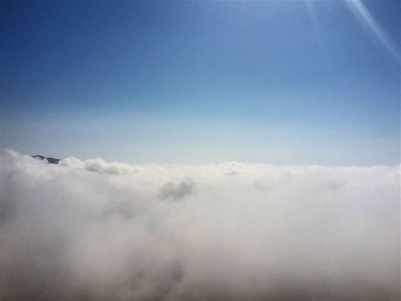 Between  sunshine and  fog  topview  mountain  mountainaddict ...