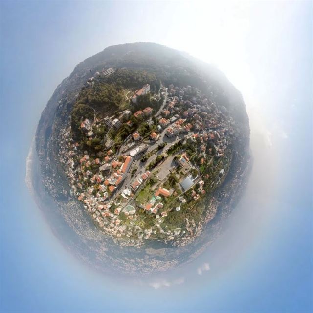 🌍 Bickfaya "tiny planet" mode 🌏 lebanon  bickfaya  tinyplanet  ... (Bi Bickfaya)