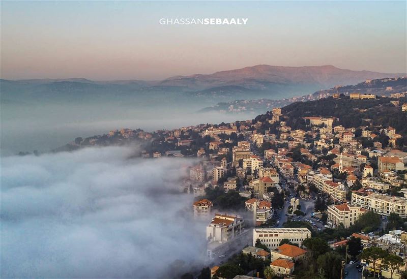 ▪Bikfaya a.k.a "Mist Town"▪Shot with  djiphantom4pro @djiglobal▪1/9/2018... (Bikfayya, Mont-Liban, Lebanon)