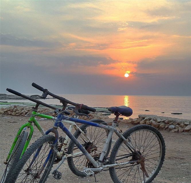 Biking with a view 🌅  Biking  Sport  Bikes  Beach   Tripoli  TripoliLB ... (El Mîna, Liban-Nord, Lebanon)