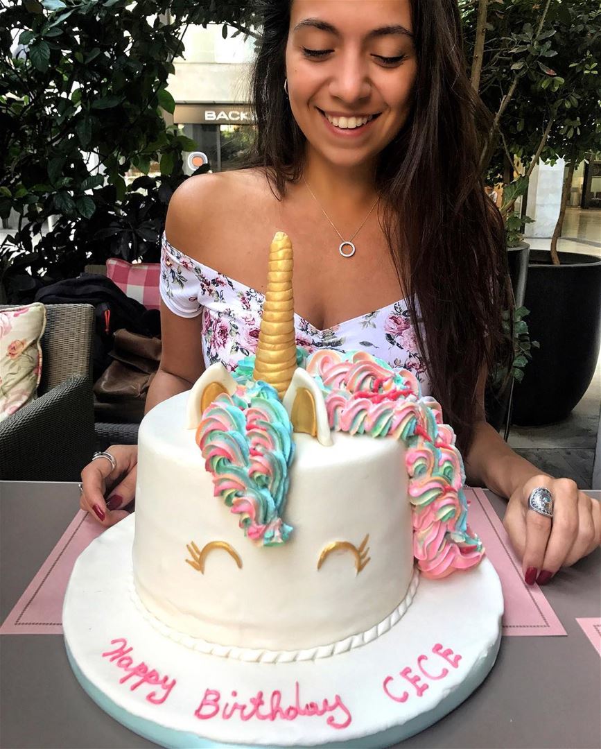 🦄 Birthday Girl 🦄 ..Thank you @biscuitlebanon for the lovely cake 🎂 ....
