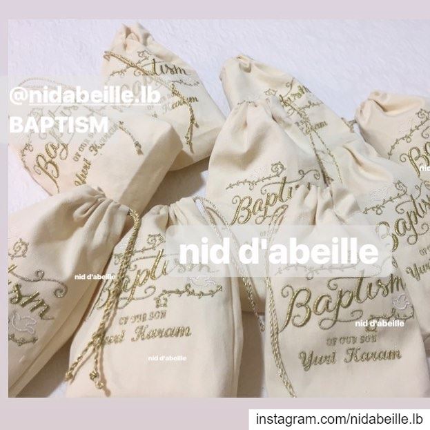 Blessed baptism little angel 😇 GIVEAWAY! Write it on fabric by nid d'abeil