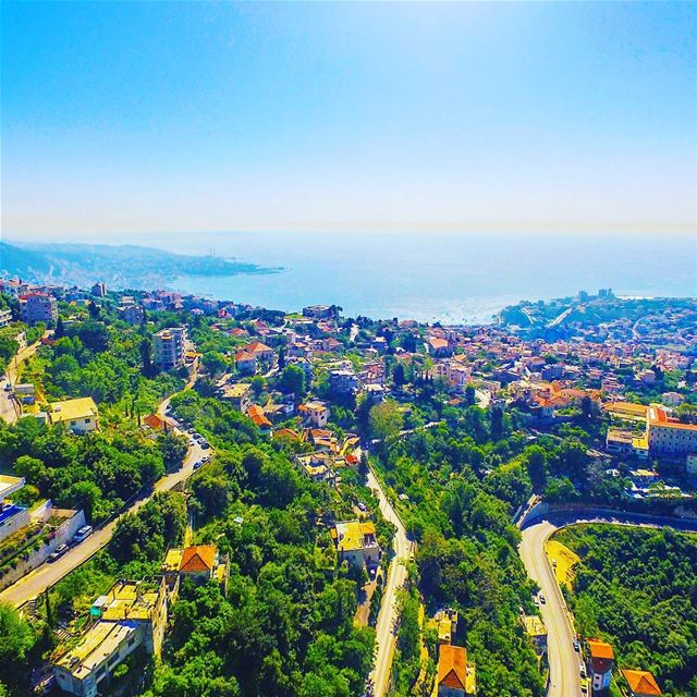  Blue  Green and  red  Jounieh bay from  ghazir Lebanon  super_lebanon ... (Ghazir, Mont-Liban, Lebanon)