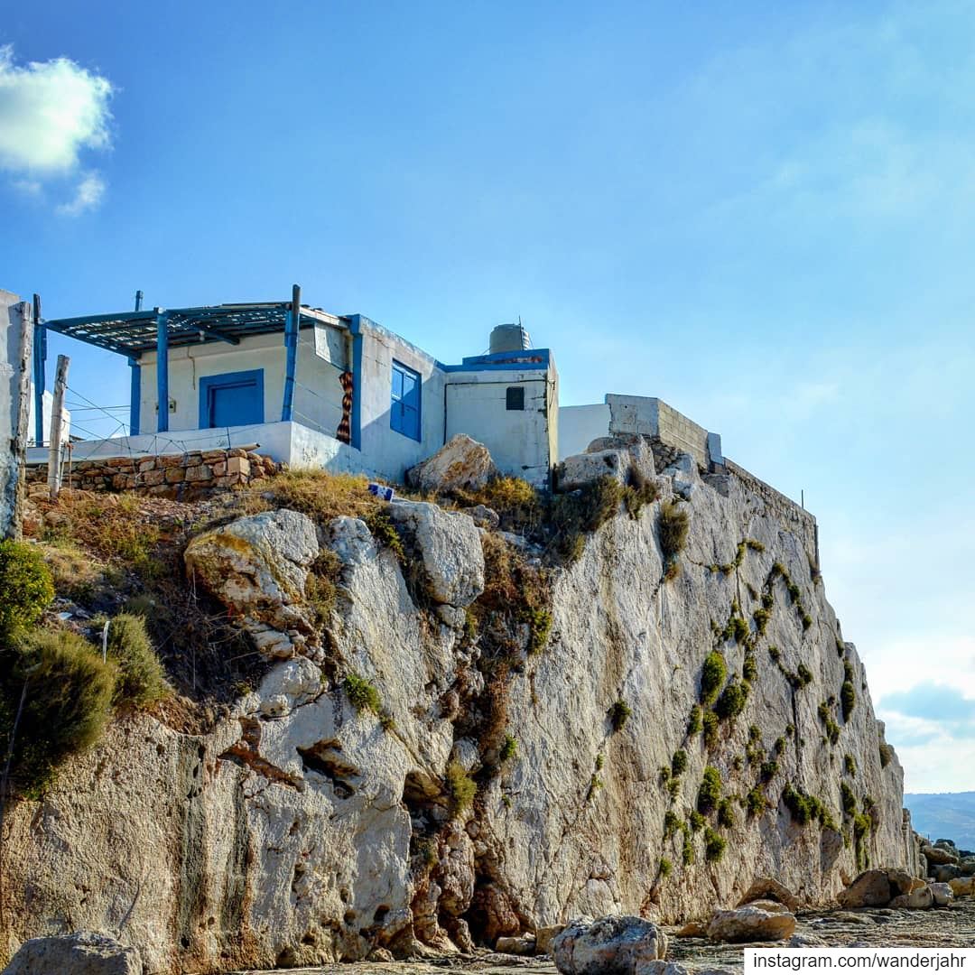 Blue life on rocks! 💙   lebstory  lebanontraveler  lebanonbyalocal ... (Anfeh, Lebanon)