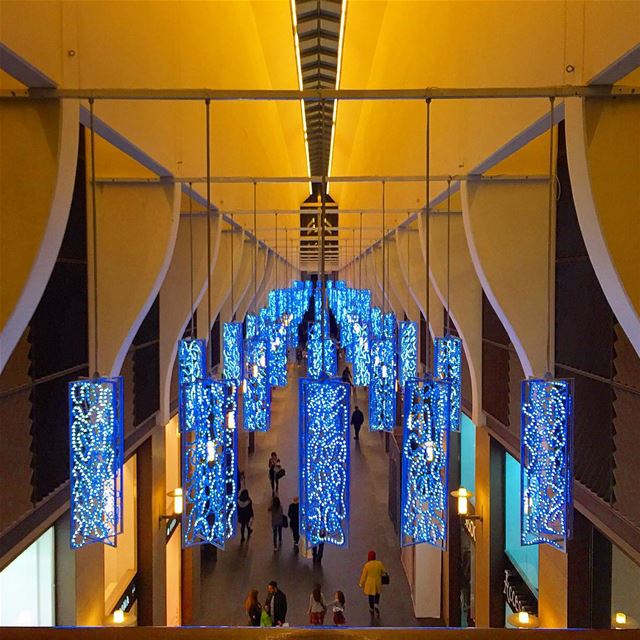  blue  lights  christmas  spirit  decoration  architecture  archilovers ... (Beirut Souks)