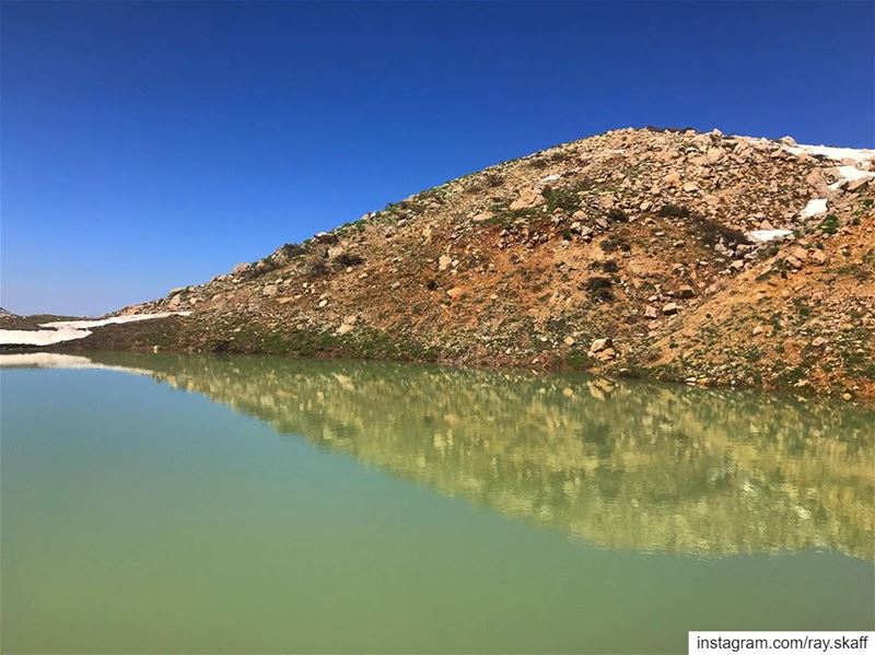 Blue to green ‼️................ lebanon  nature ... (Reflection Perfection)