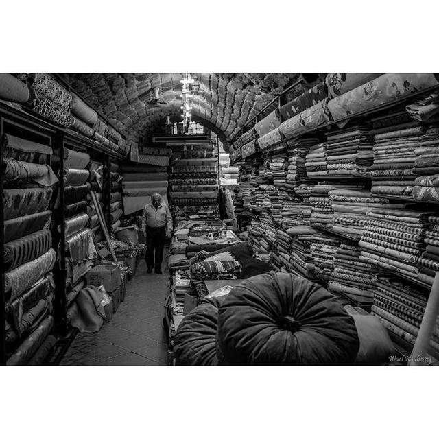  bnw  cloth  shop  working  souk  blackandwhite  street  photography ... (Old Saida Souks)