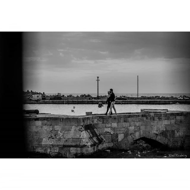  bnw  saida  sea  rocks  blackandwhite  harbor  beach  shore  lebanon ... (Sidon Sea Castle)