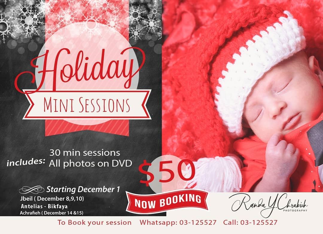 Book your Holiday Mini Sessions By Randa Y. Chrabieh 📸🎅at Jbeil /...