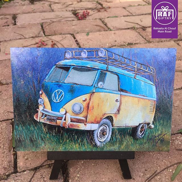 Born to camp 🏕 raf_giftry....... painting  gift  vw  camping ... (Raf Giftry)