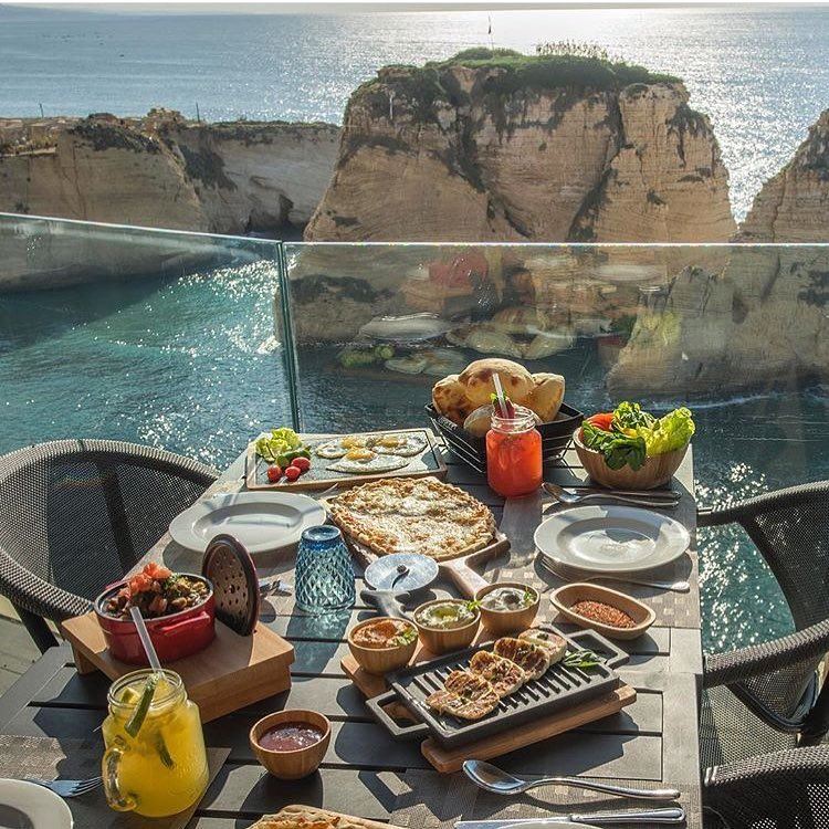 Breakfast with the most beautiful view 🇱🇧 🇱🇧  beirut  sundaybrunch ...
