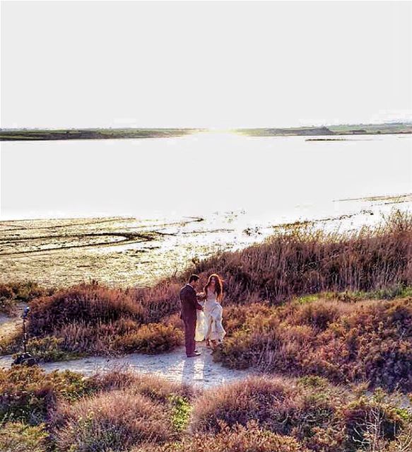  bride 👰🏼 🤵🏼  groom  cypruswedding  saltlake  larnaca 🌅 nature ... (Larnaca Salt Lake)