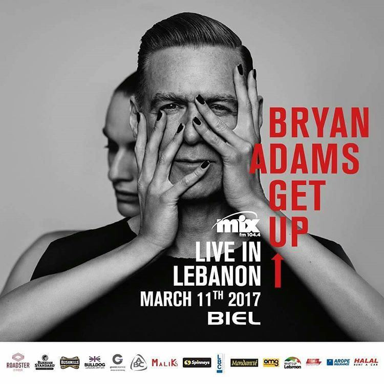 Bryan Adams live in Lebanon soon!!!! The rock icon will be on our shores...