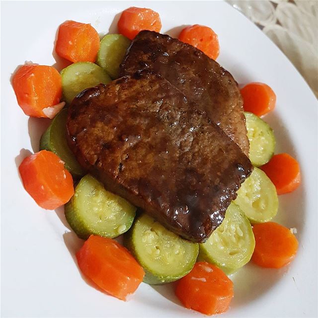 Buffalo Steak🌸Ingredients🌸5 thin fillet steaks2 tbsp of barbecue... (Beirut, Lebanon)