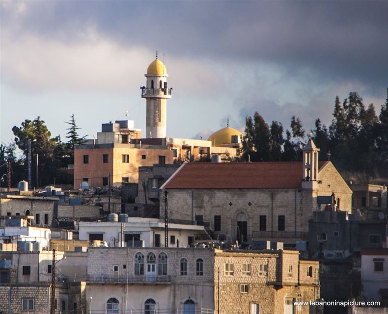 Buildings, Mosque and Church (Yaroun, South Lebanon)