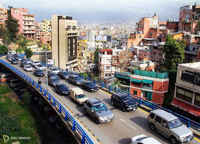 Bumps in the heart feel the bridge to the bustle city of Beirut. beirut ... (Beirut, Lebanon)