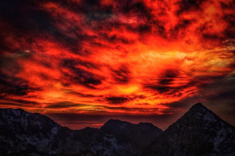Burning from the inside...  lebanon  sunset  mountains  scenery  sunsets ...