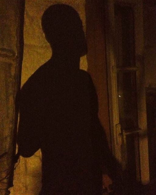 But I hide behind the color of the night...  me  night  shadow  wall ...