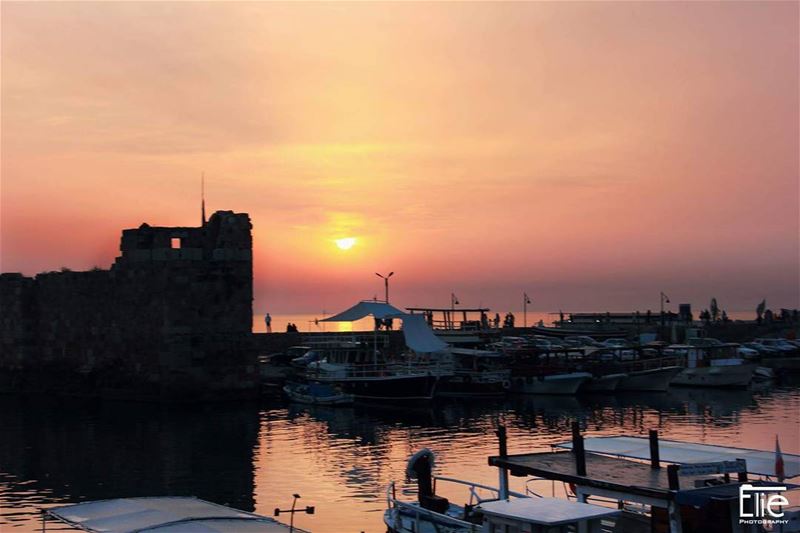  byblos  lebanon  byblosbay  summer2017  2017  sunset  sea  boats ... (Byblos - Jbeil)