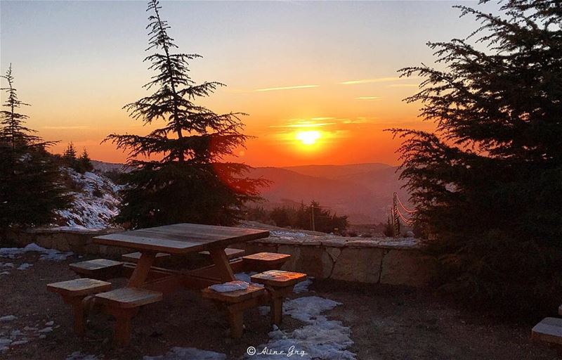 Bye Bye... sunset  shouf  biopherereserve  snowshoeing  day ... (Bâroûk, Mont-Liban, Lebanon)