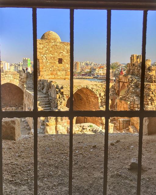 Caged symphonies ...  nature historicalcity  neverstopexploring skyporn... (Saida The Sea Castle)