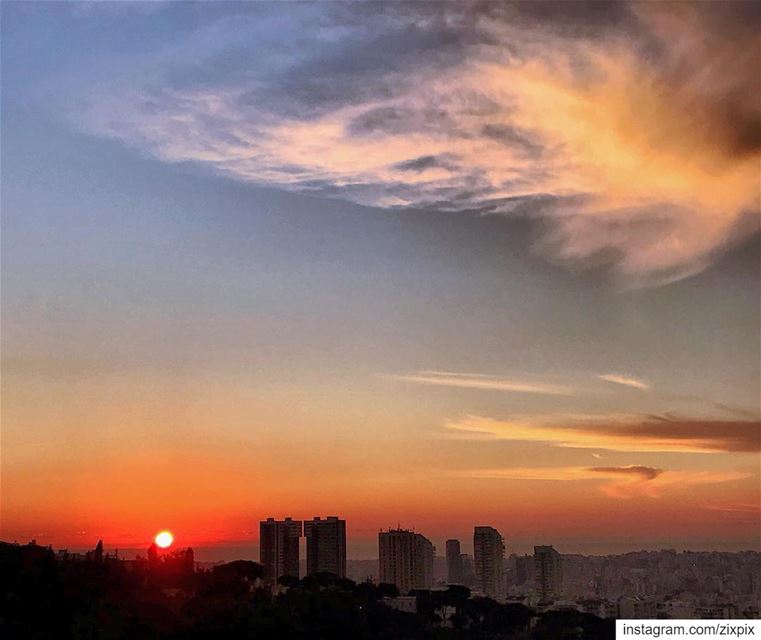 Calmness after the storm ⛅️  sunset  sky  photooftheday  picoftheday ... (Beirut, Lebanon)