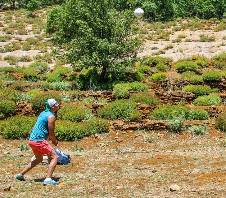 🌳🌿⚽...... camping camp sports volleyball nature ball mountains... (Akoura, Mont-Liban, Lebanon)