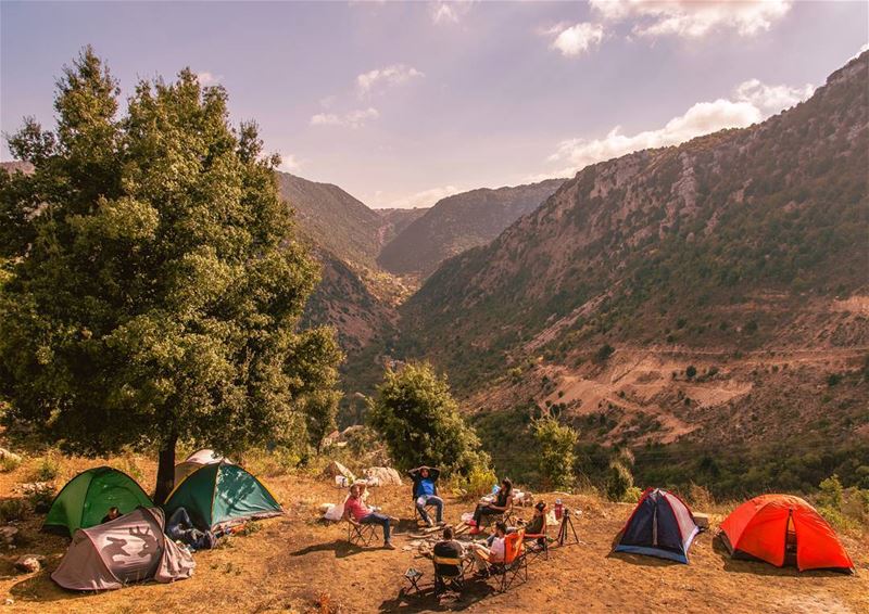 🏕🏕..... camping camp weekend adventure clouds sky mountains forest... (Chahtoul Kesrouan)