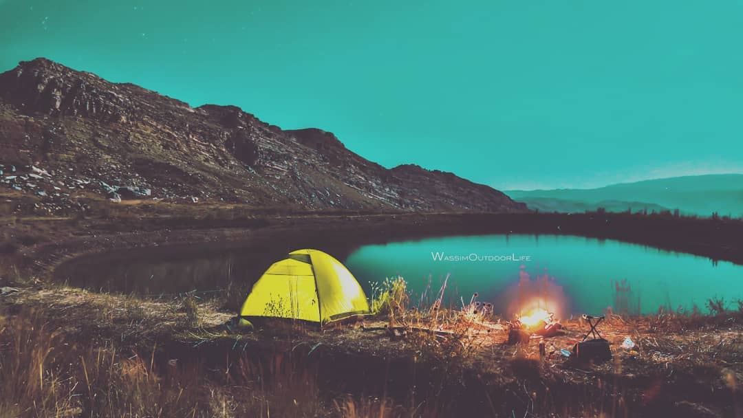 Camping is my therapy  mountains camping  campfire  nature ... (Akoura, Mont-Liban, Lebanon)