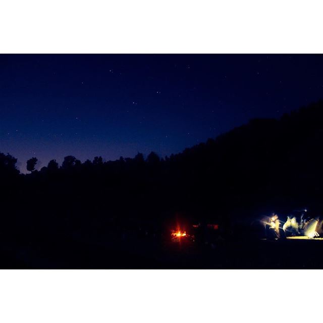 Camping under the stars ⭐️💫🏕🌠🌌  camping  stars  sky  tents  fire ... (Ehmej, Mont-Liban, Lebanon)