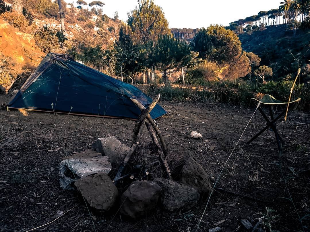 Camping with wolves 😅 campfire  camping  lebanon aindara ...