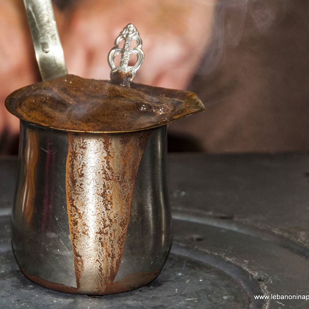 Can you smell it? Turkish coffee made the Lebanese way just at dew... (Yaroun - South Lebanon)
