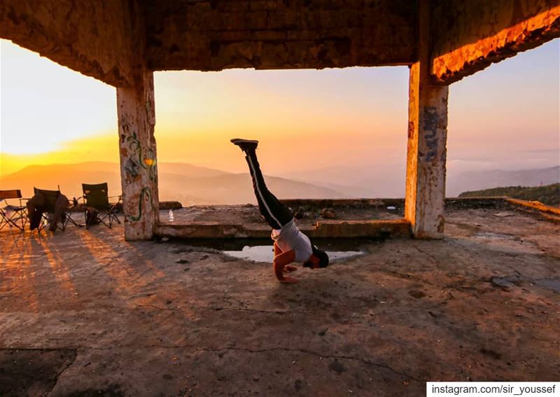 Catching the Sunset with an Arm Stand !! We are all human beings, and we...
