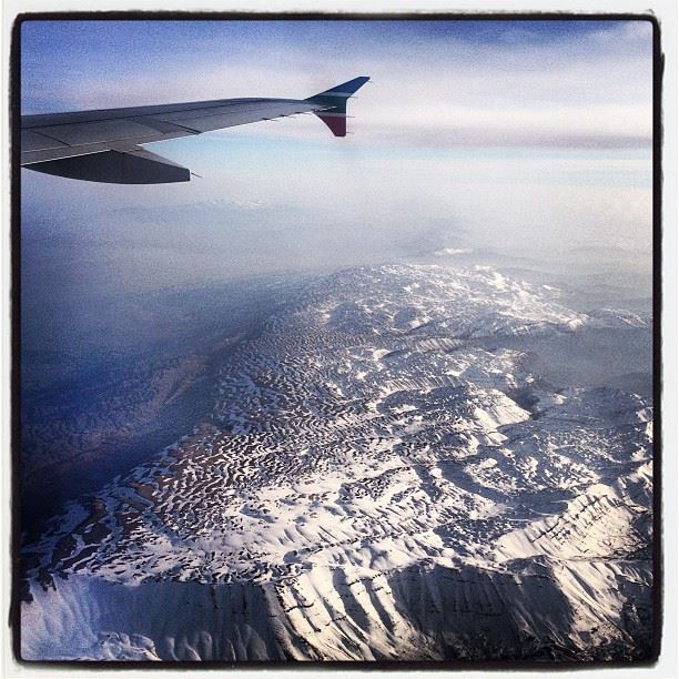  cedars  from  above  sky  snow  mountains  plane  goodbye ...