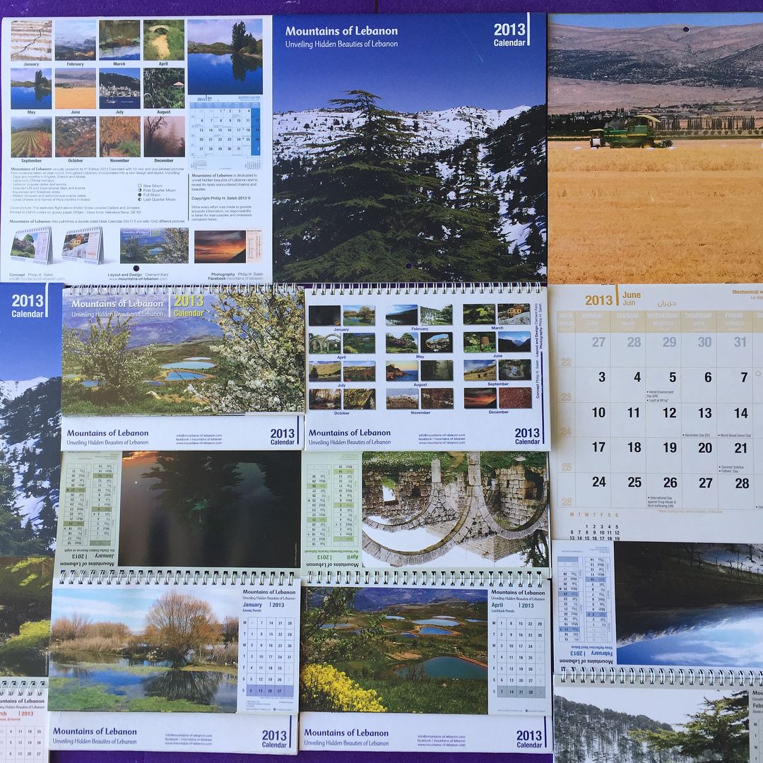 Celebrating 15 years of  mountainsoflebanon Calendars! 2013 9th edition,...