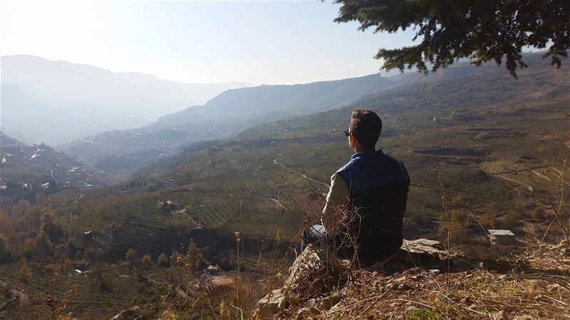 Chasing angels or fleeing demons go to the mountains🗻 livelovebeirut ... (Akoura, Mont-Liban, Lebanon)