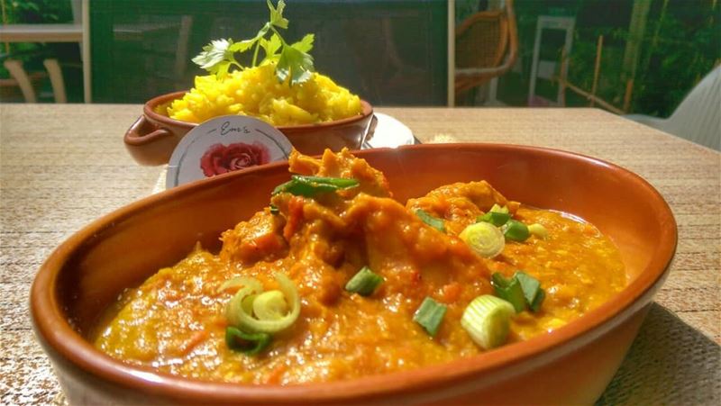 Chicken Curry with Rice and Grilled Veggies with Pasta for lunch today at... (Em's cuisine)