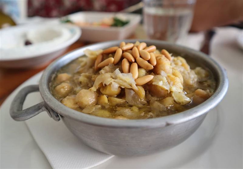 Chickpeas marinated in cumin, garlic, olive oil and spices. Really loving...