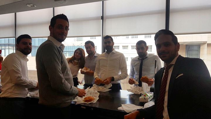 Chilling time with my coworkers 😃 lebanon  beirut  coworkers  bankaudi ... (Downtown Beirut)